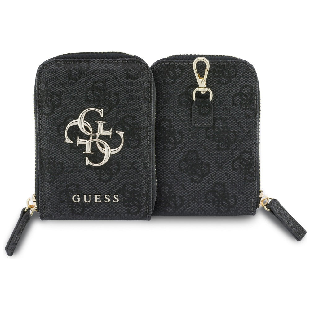 Novčanik i Konopac za Telefon Guess 4G Metal Logo, Crni