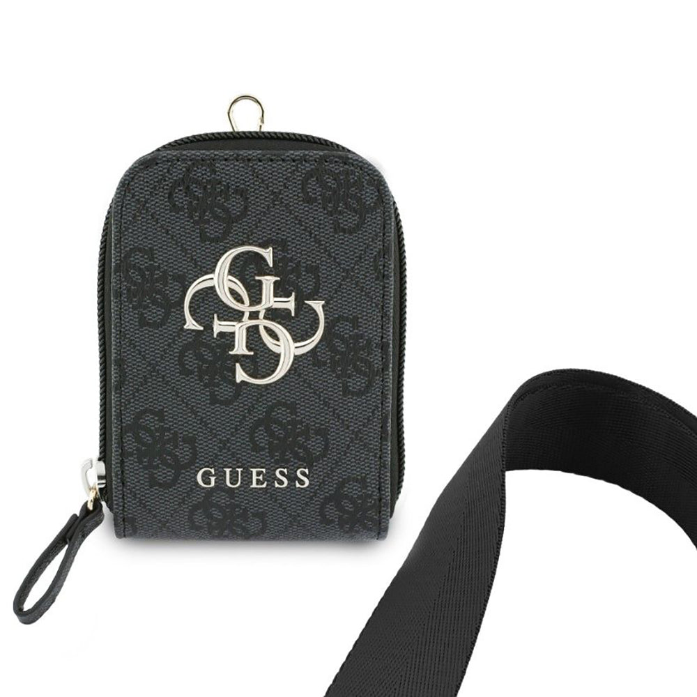 Novčanik i Konopac za Telefon Guess 4G Metal Logo, Crni