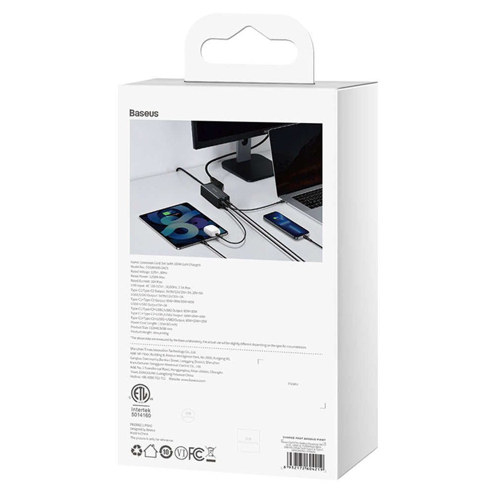 Prelungitor Baseus PowerCombo US, 1 x Priza, Crni PSZM000201