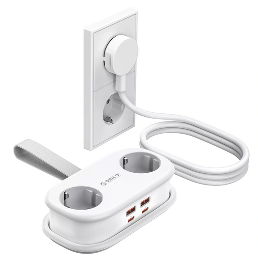 Produžni kabl Orico AP3, 2 x Schuko - 2 x USB-A - 2 x USB-C, Bela