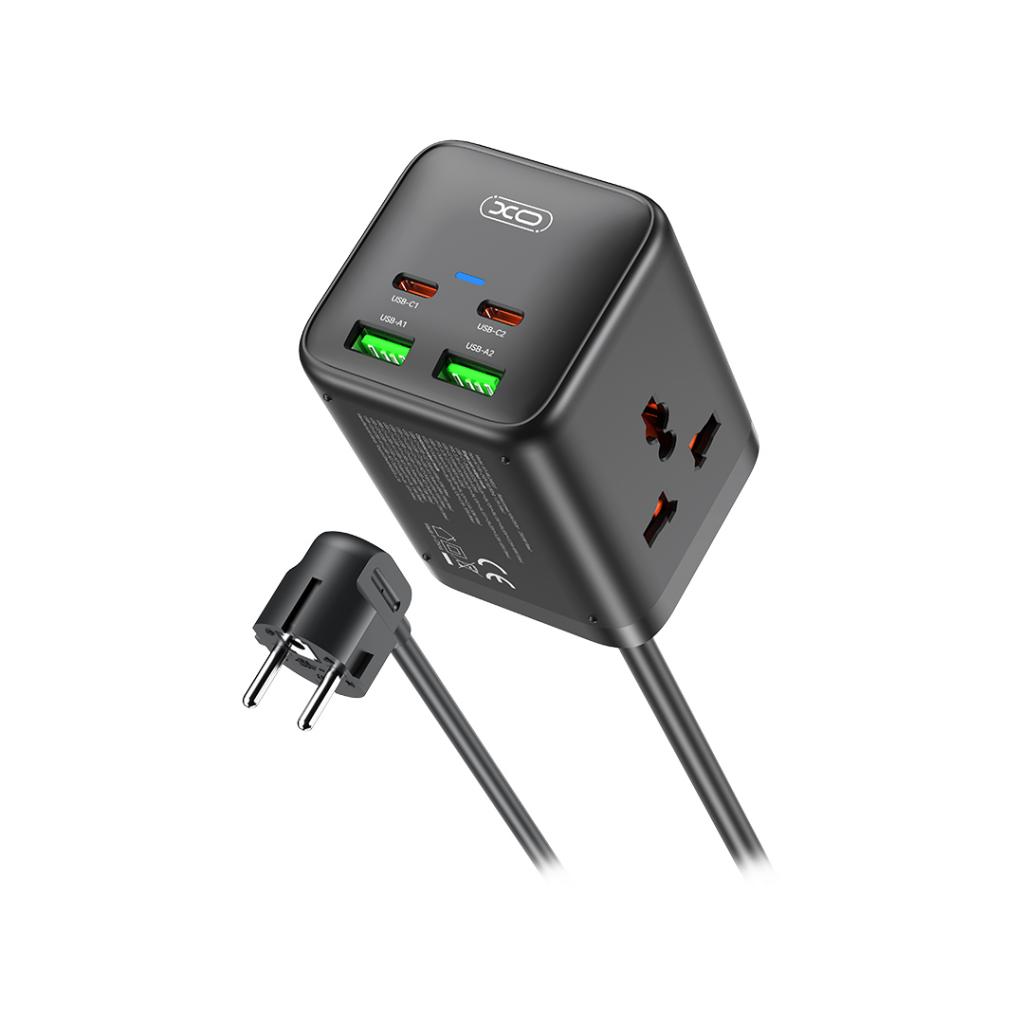 Prelungitor XO Design WL24, 2 x Utikač, Crna