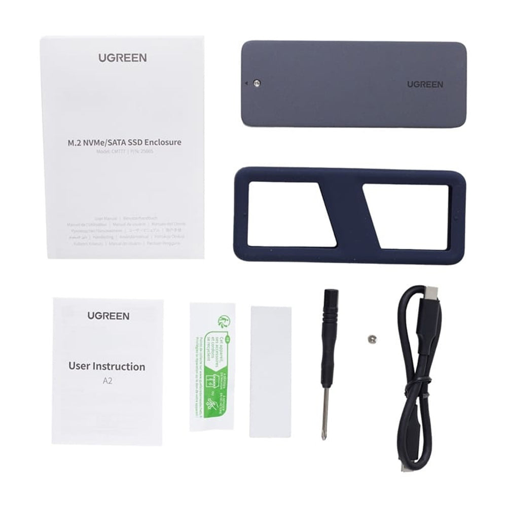 Rack UGREEN CM777 (25665) za SSD M.2 NVMe, Crni