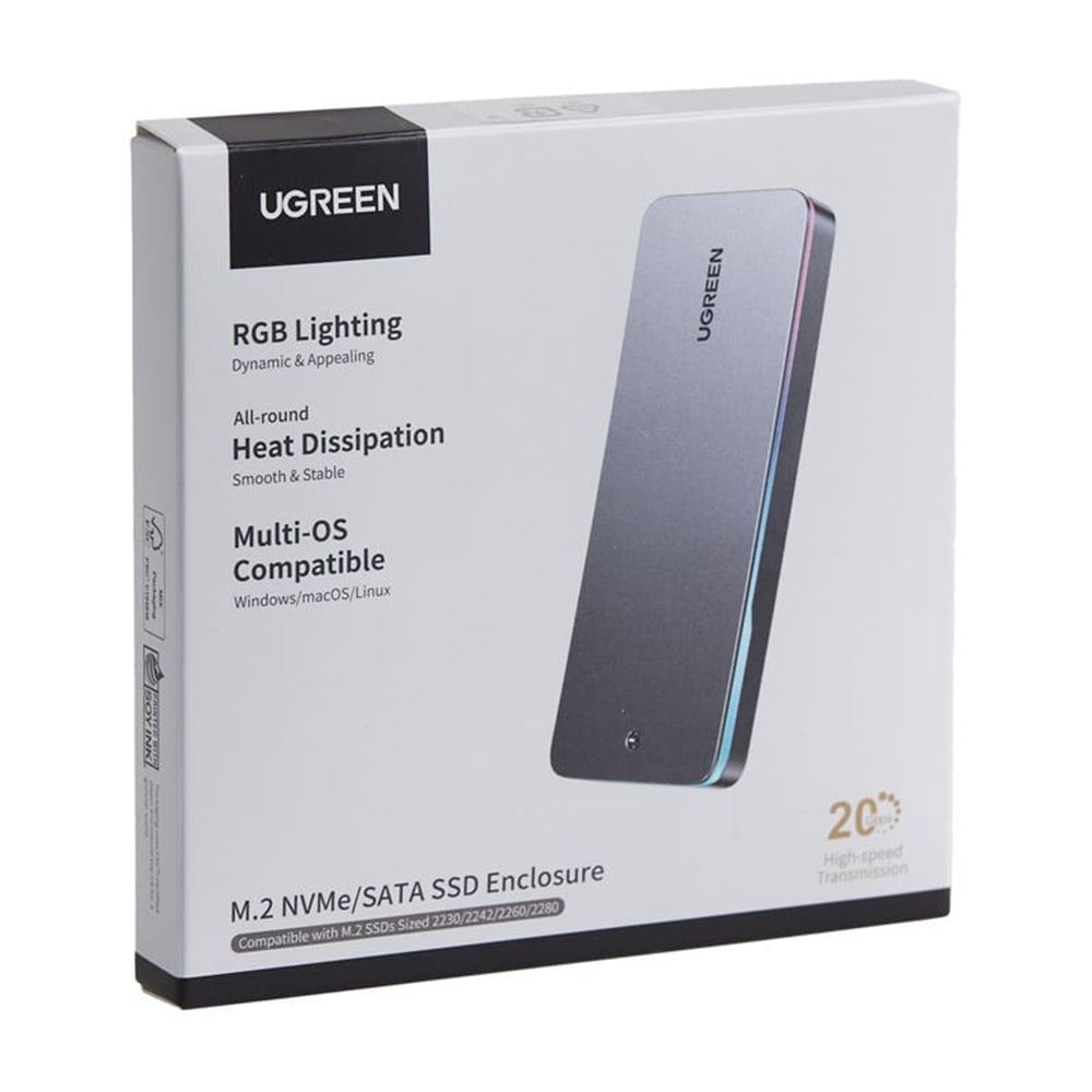 Rack UGREEN CM777 (25665) za SSD M.2 NVMe, Crni