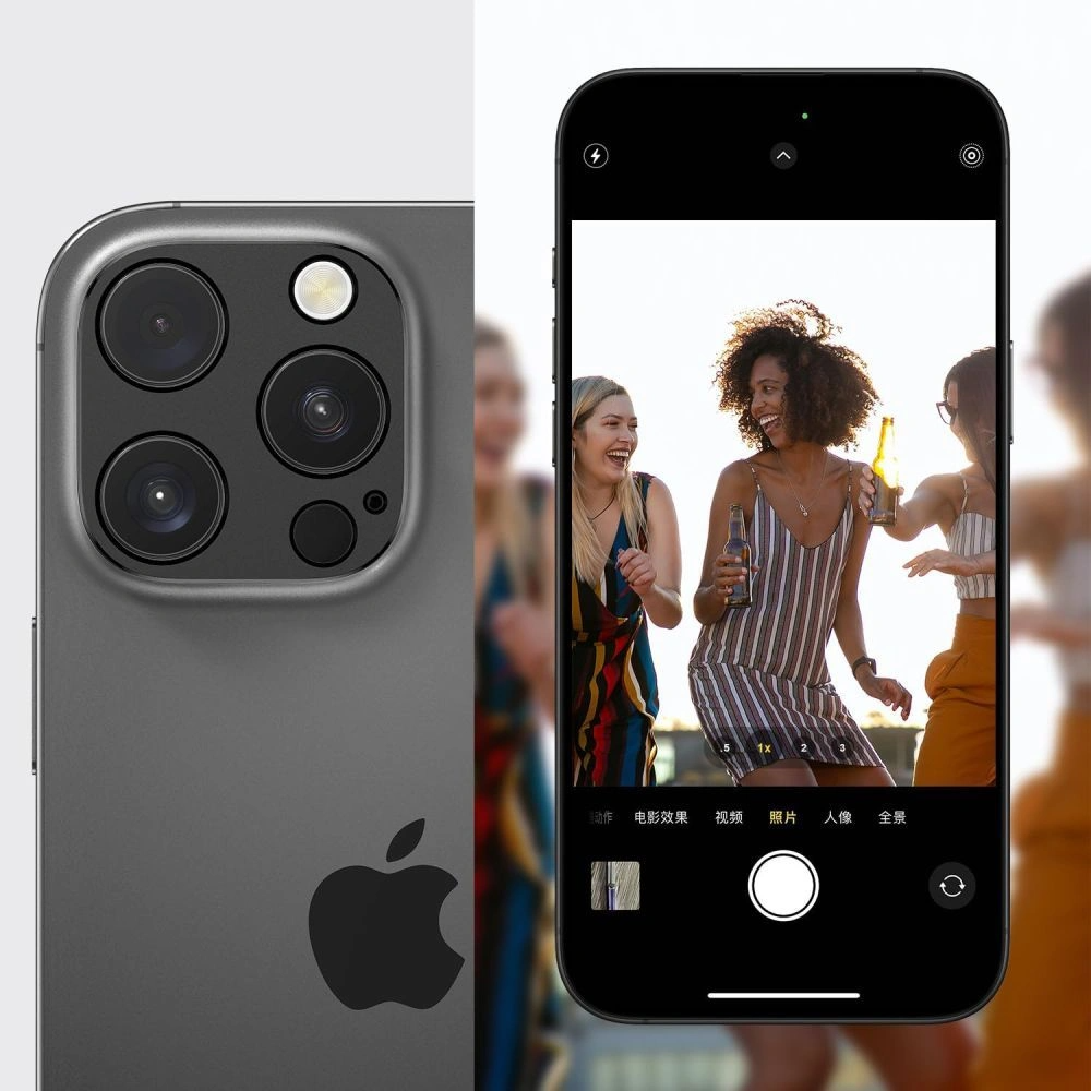 Okvir za zaštitu zadnje kamere Tech-Protect Camalloy Fit+ za Apple iPhone 17 Pro, Aluminijum, Narandžasta