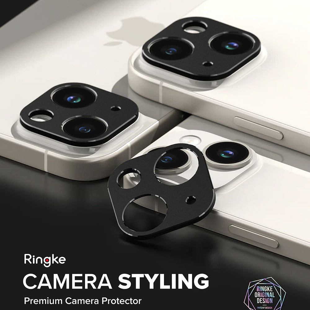 Rama zaštite Kamere Nazad Ringke Styling za Apple iPhone 15 Plus / 15, Aluminijum, Crna