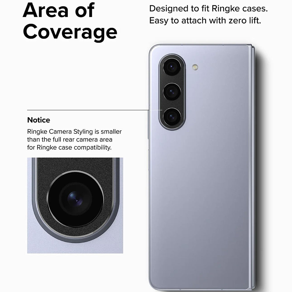 Okvir za zaštitu zadnje kamere Ringke Styling za Samsung Galaxy Z Fold5 F946, Aluminijum, Crni