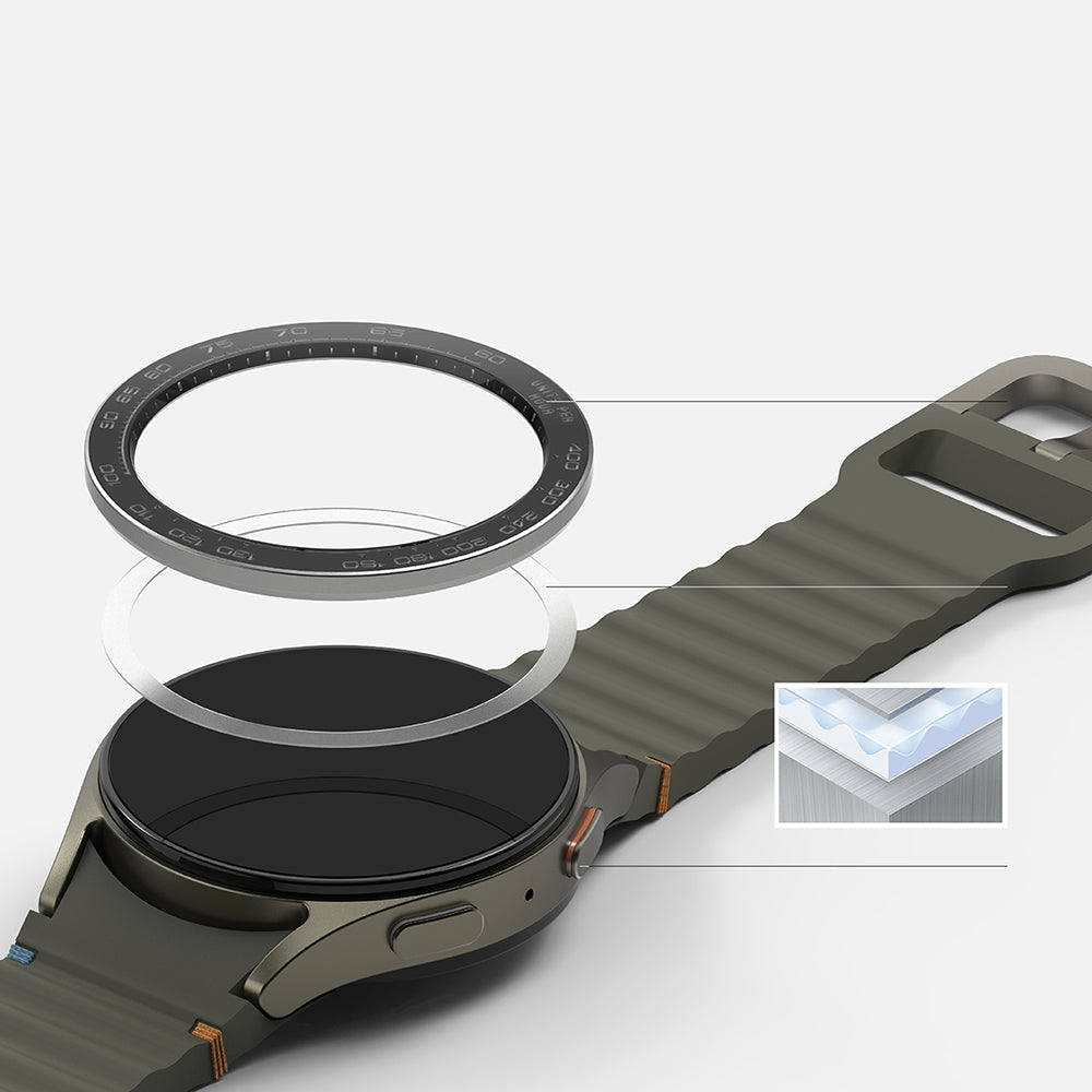 Rama Zaštita Ringke Premium Styling za Samsung Galaxy Watch7 44mm, Model 1, Crna