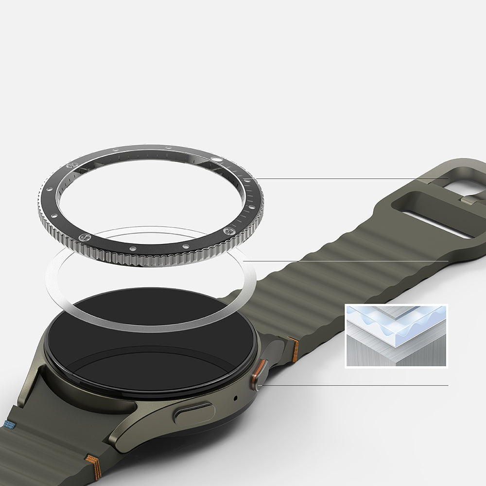Rama Zaštita Ringke Premium Styling za Samsung Galaxy Watch7 44mm, Model 2, Crna