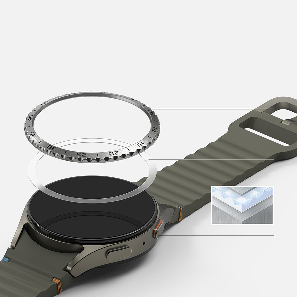Rama Zaštita Ringke Styling za Samsung Galaxy Watch7 40mm, Model 5, Srebrna