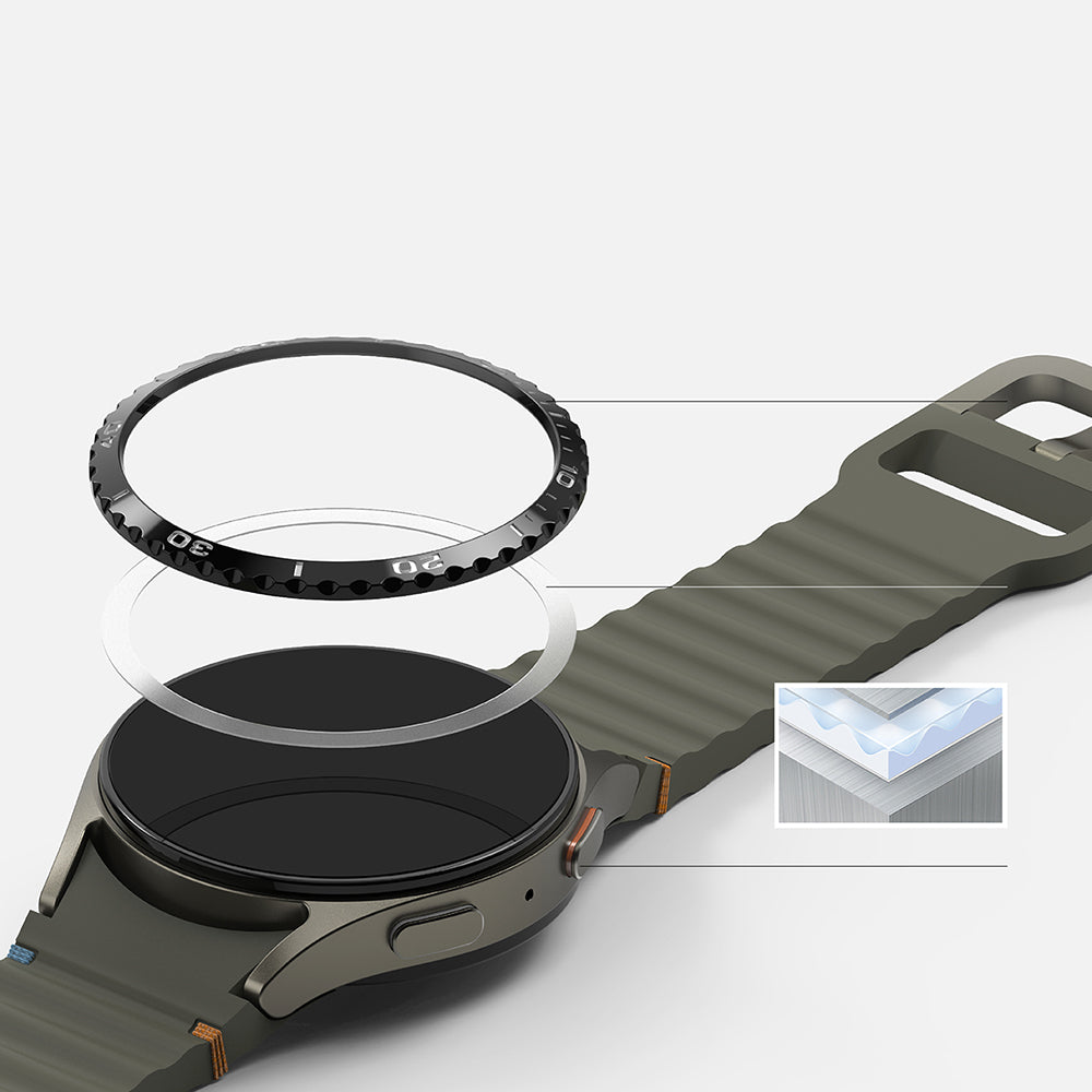 Rama Zaštita Ringke Styling za Samsung Galaxy Watch7 40mm, Model 6, Crna