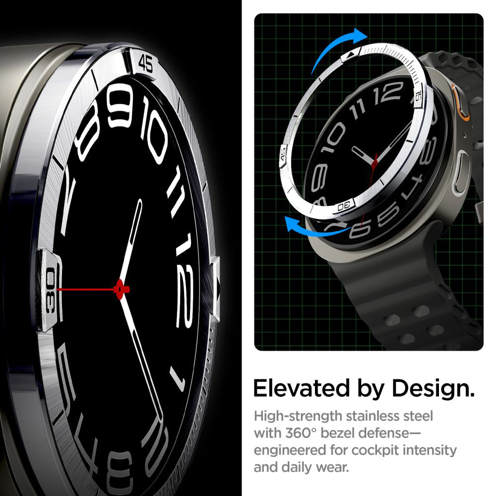 Rama Zaštita Spigen Tune Pilot za Samsung Galaxy Watch8 44mm, Srebrna ACS10009