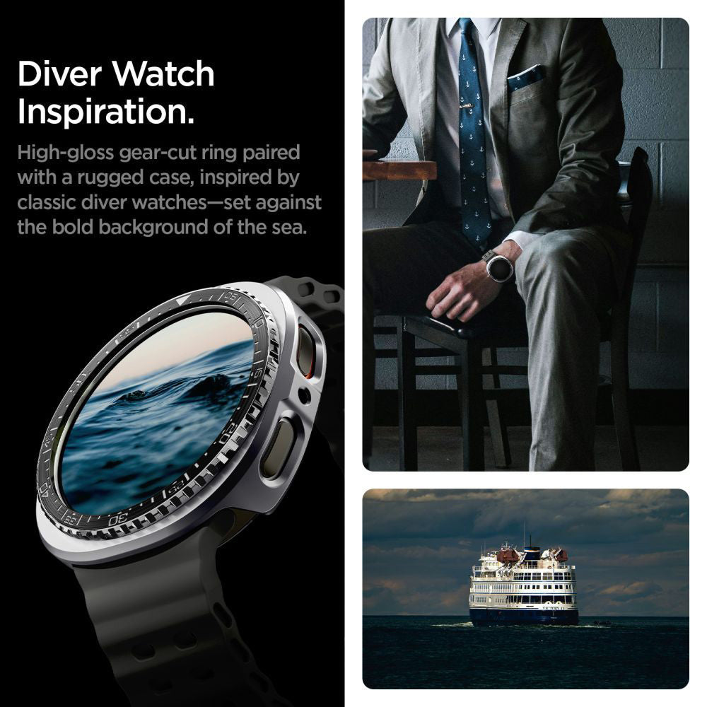 Okvir za zaštitu Spigen Tune Pro Diver za Samsung Galaxy Watch8 44mm, Crni ACS10010