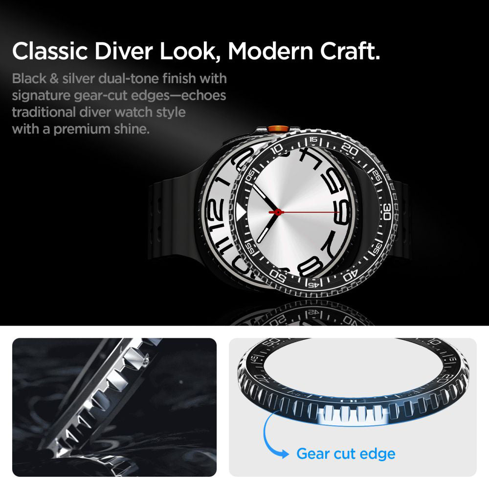 Rama Zaštita Spigen Tune Pro Diver za Samsung Galaxy Watch8 Classic, Crna ACS10016