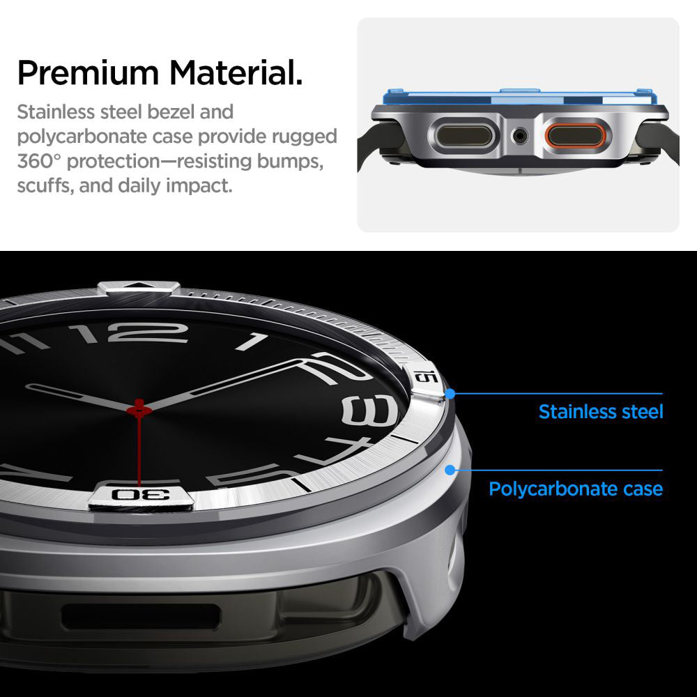 Rama Zaštita Spigen Tune Pro Pilot za Samsung Galaxy Watch8 44mm, Srebrna ACS10011