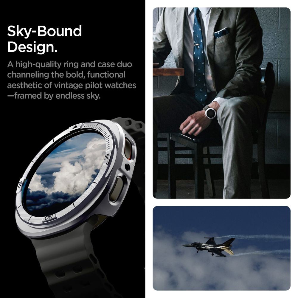 Rama Zaštita Spigen Tune Pro Pilot za Samsung Galaxy Watch8 44mm, Srebrna ACS10011