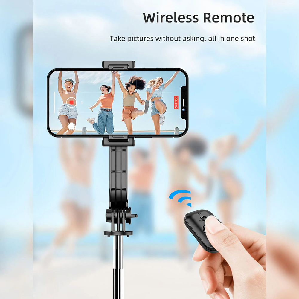Selfie Stick Bluetooth Techsuit C01, Univerzalan, Crn