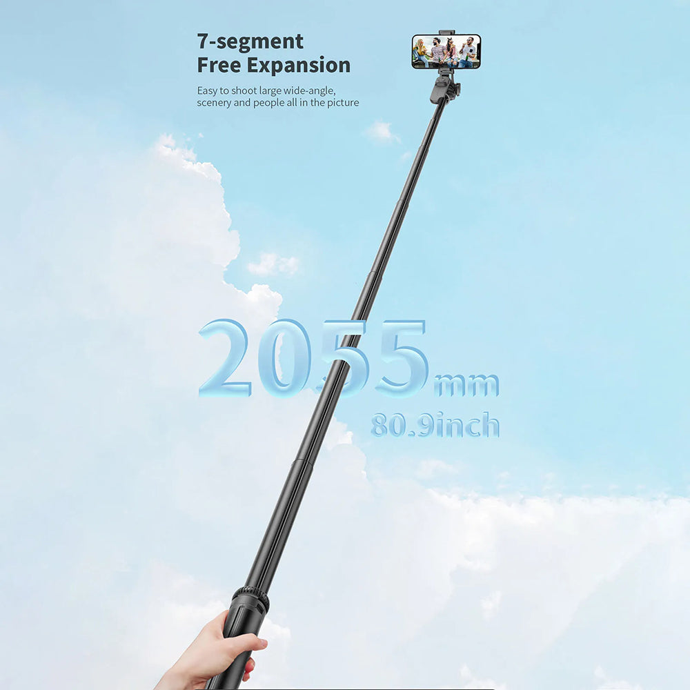 Selfie Stick Bluetooth Techsuit C05, Univerzalan, Crn