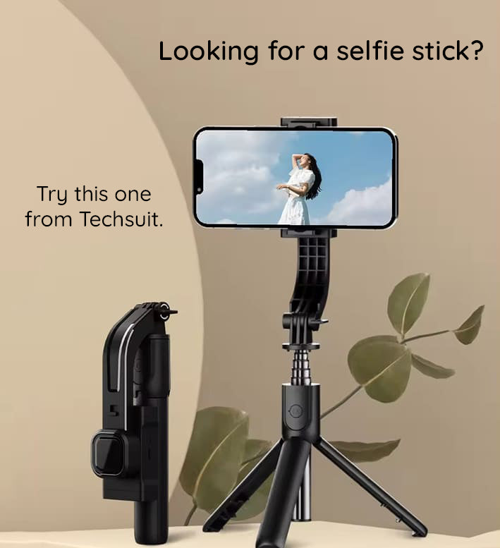 Selfie Stick Bluetooth Techsuit C06, Univerzalan, Crn
