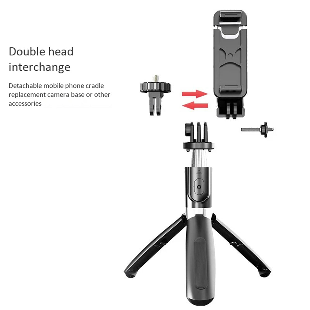 Selfie Stick Bluetooth Techsuit L02, Univerzalan, Crn