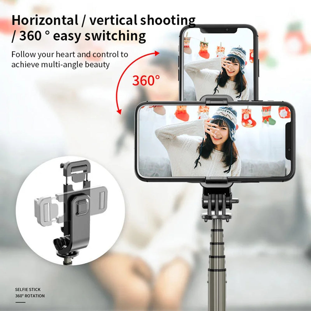 Selfie Stick Bluetooth Techsuit L03, Univerzalan, Crn