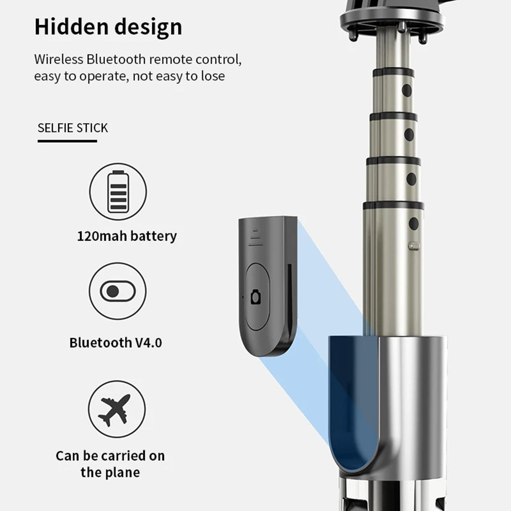Selfie Stick Bluetooth Techsuit L03, Univerzalan, Crn