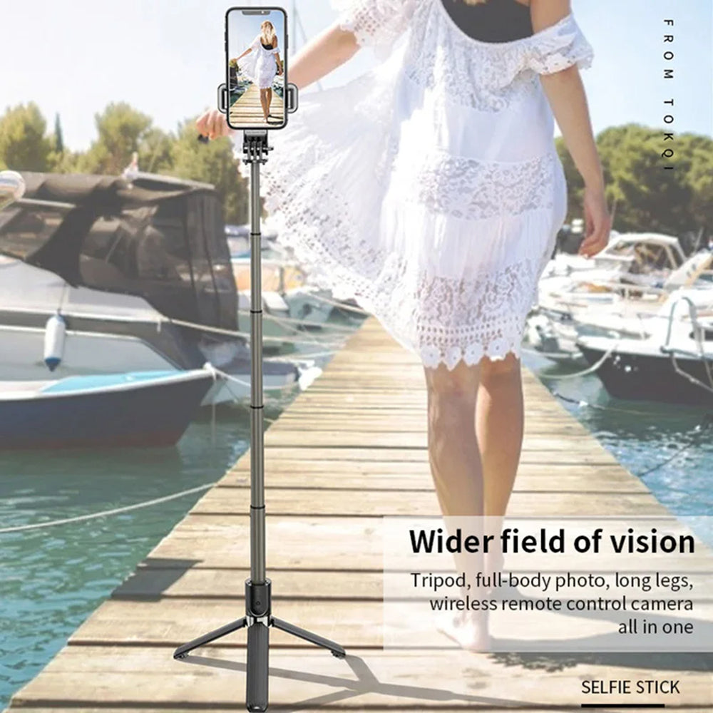 Selfie Stick Bluetooth Techsuit L03, Univerzalan, Crn