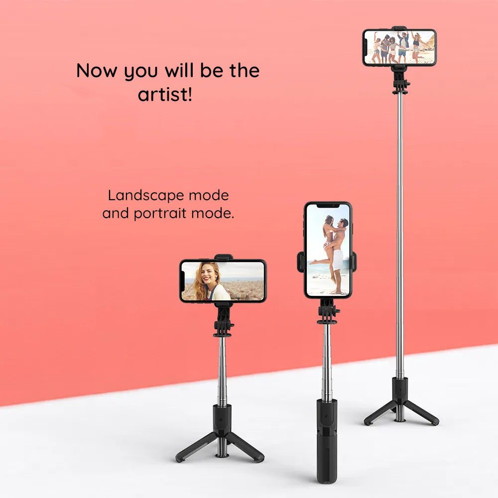Selfie Stick Bluetooth Techsuit L11, Univerzalan, Crn