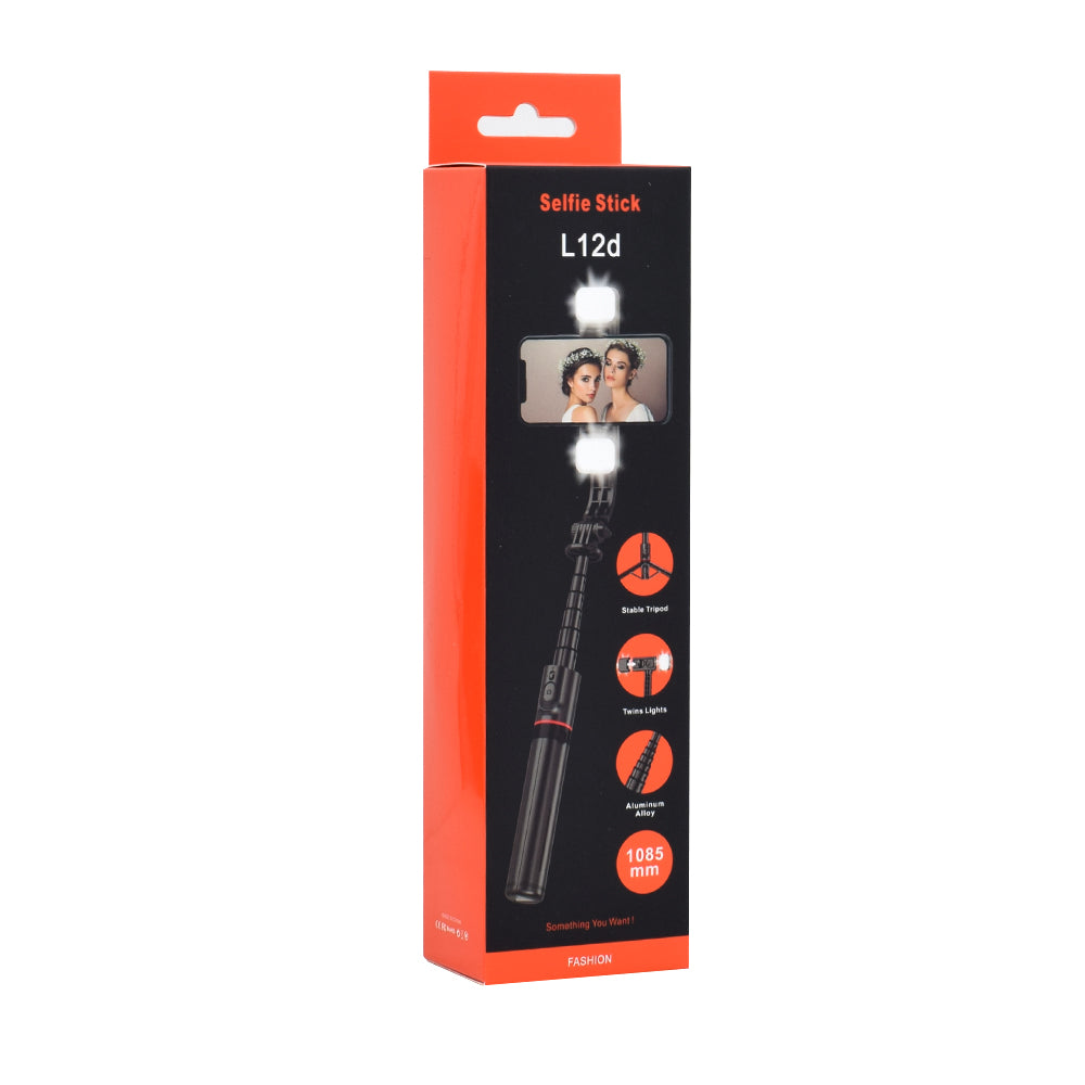 Selfie Stick Bluetooth Techsuit L12D, Univerzalan, Crni