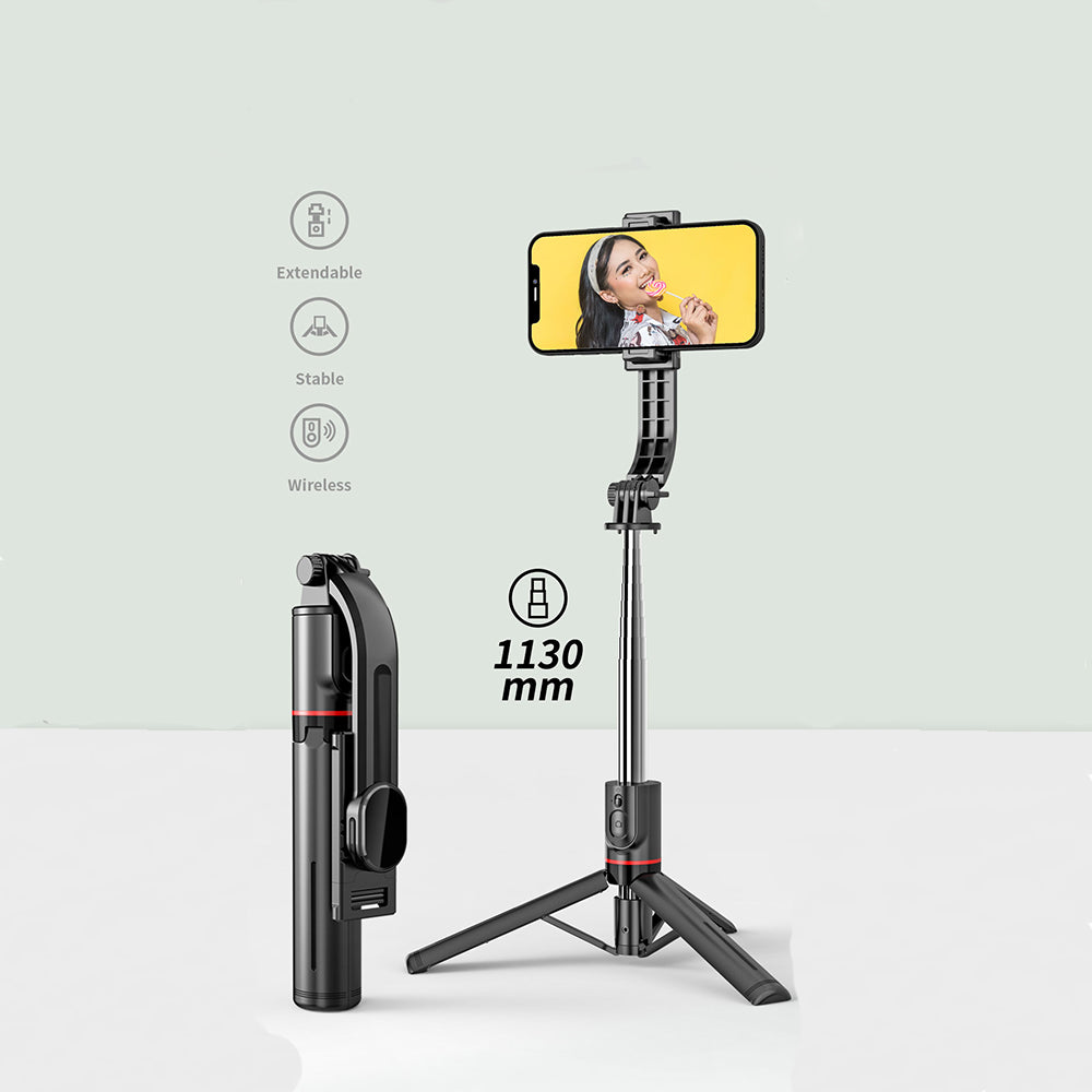 Selfie Stick Bluetooth Techsuit L13, Univerzalan, Crn