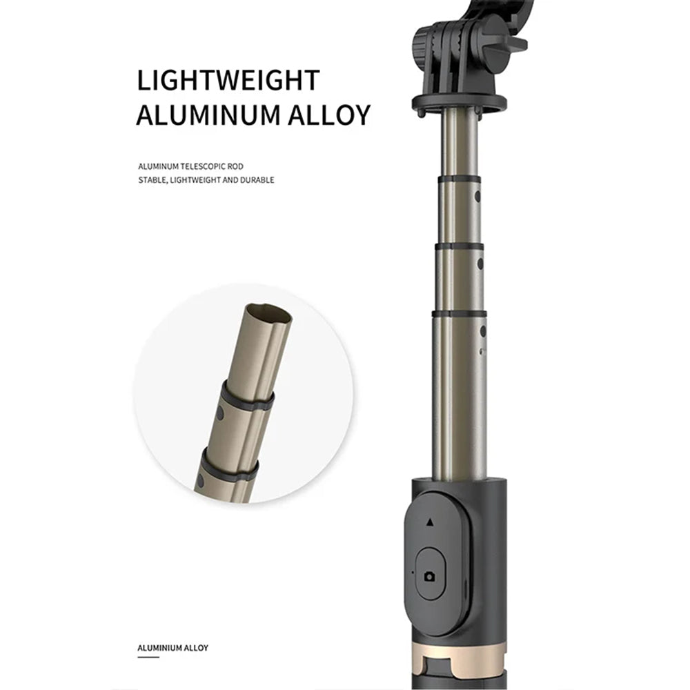 Selfie Stick Bluetooth Techsuit Q03, Univerzalan, Crn