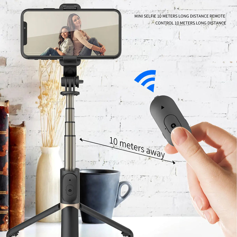 Selfie Stick Bluetooth Techsuit Q03, Univerzalan, Crn