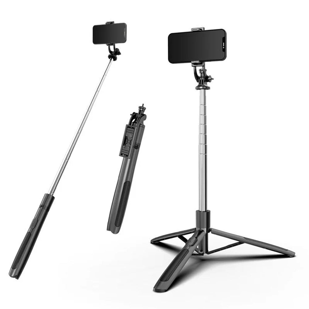 Selfie Stick Bluetooth Techsuit Q05, Univerzalan, Crn
