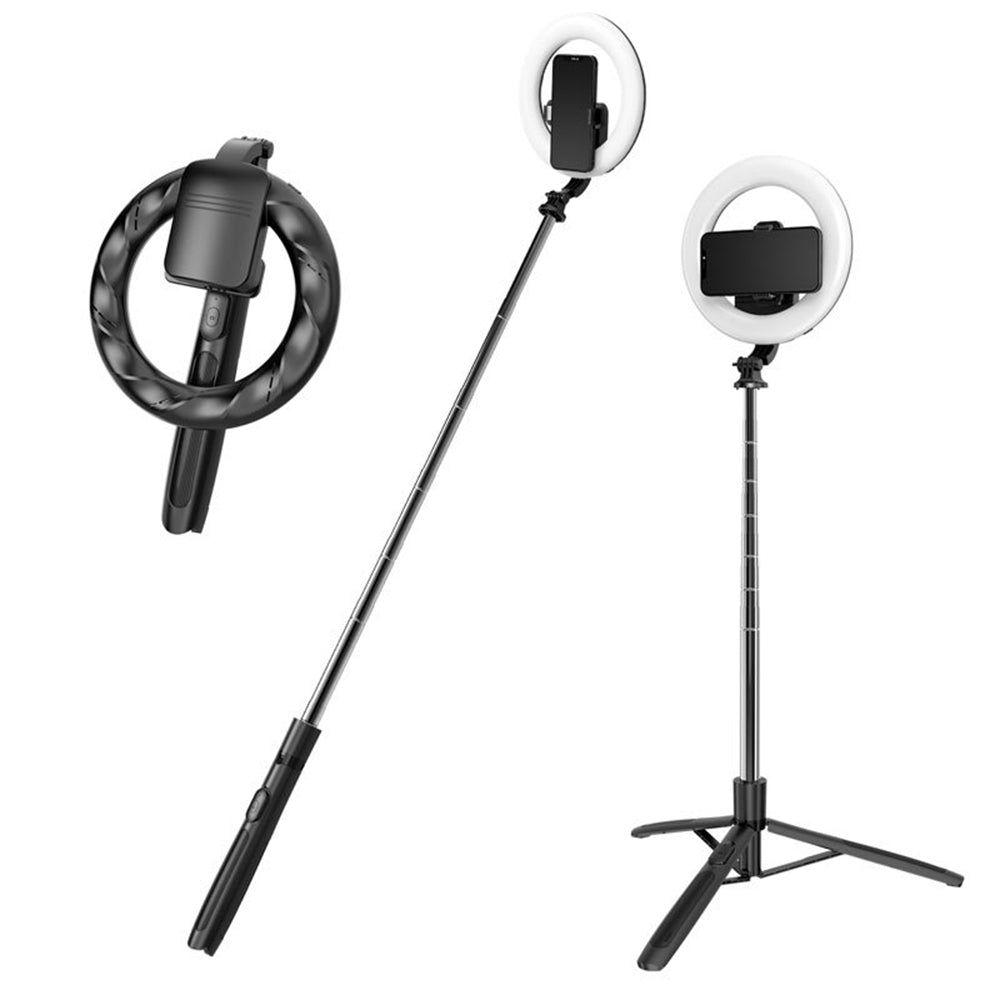 Selfie Stick Bluetooth Techsuit Q05s, Univerzalan, Crn