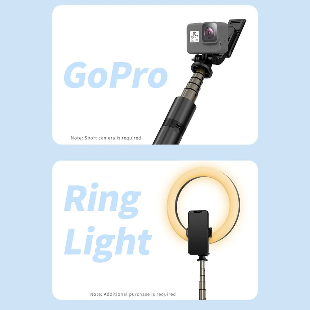 Selfie Stick Bluetooth Techsuit Q06, Univerzalan, Crn