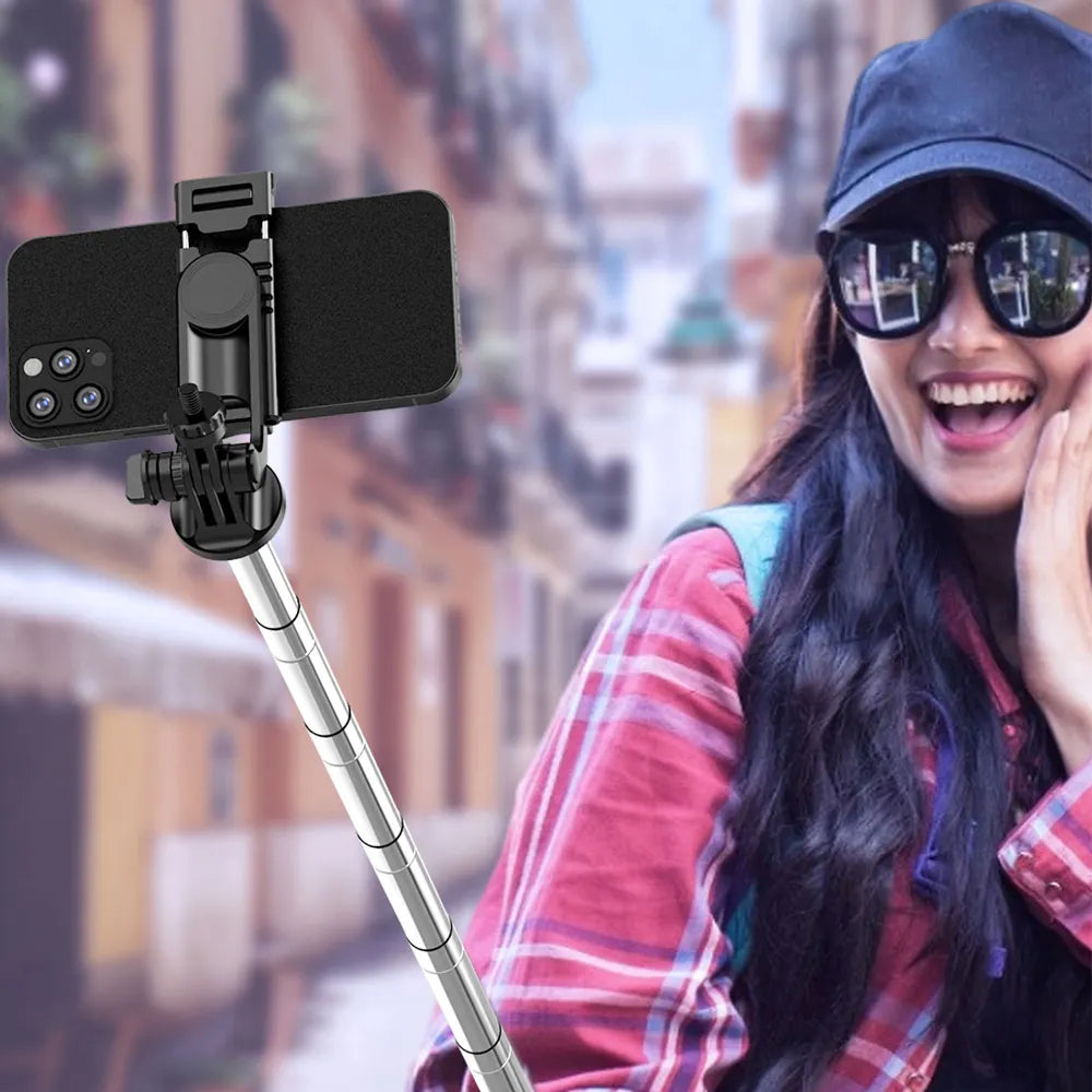 Selfie Stick Bluetooth Techsuit Q06, Univerzalan, Crn
