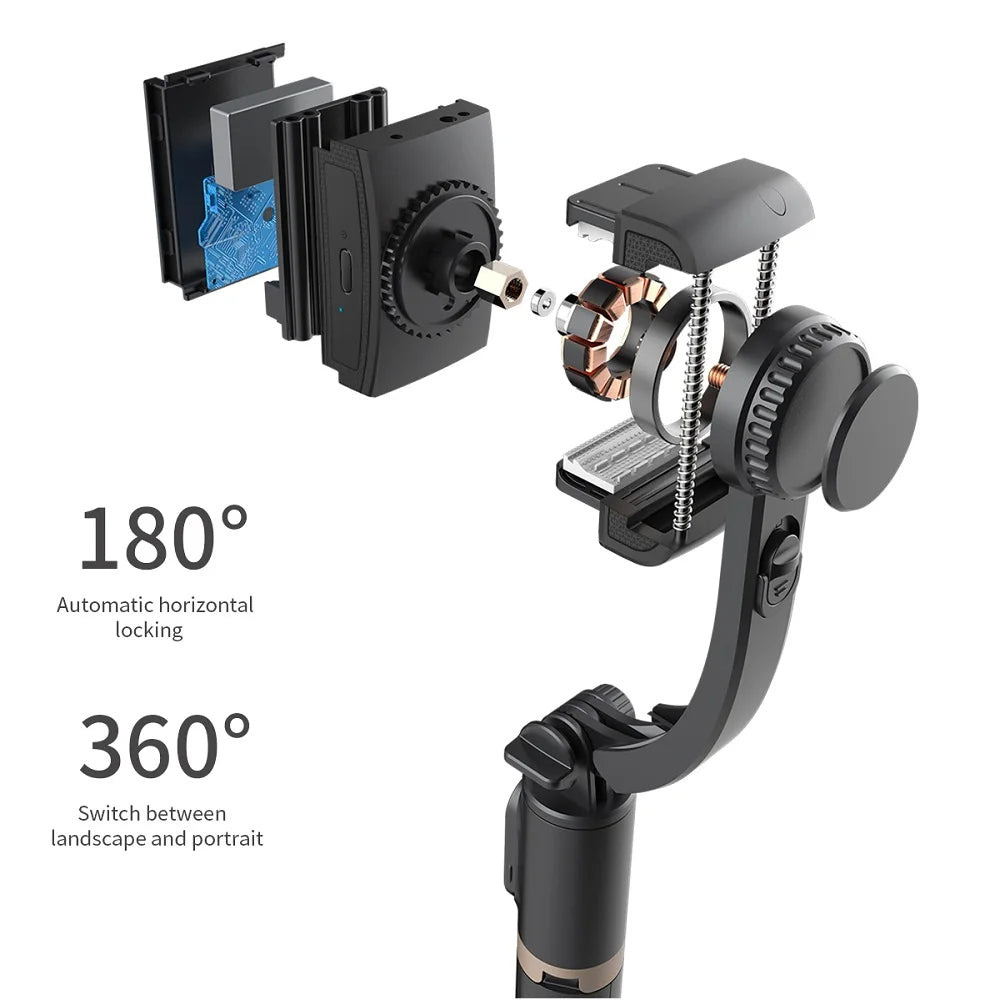 Selfie Stick Bluetooth Techsuit Q08, Univerzalan, Crn