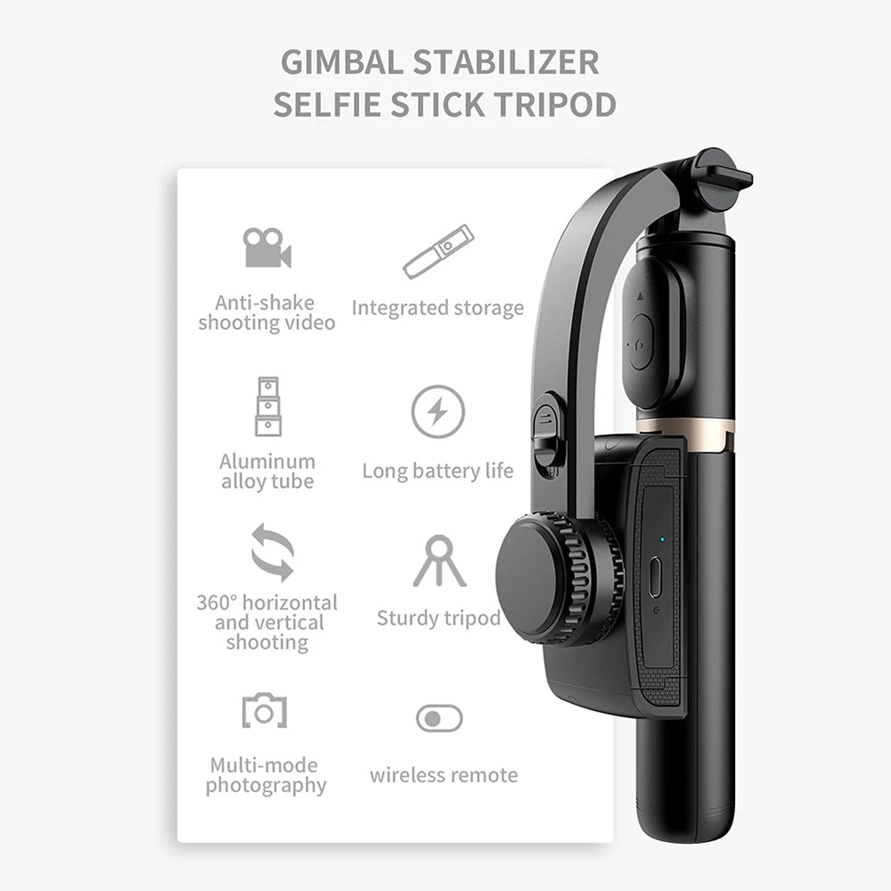 Selfie Stick Bluetooth Techsuit Q08, Univerzalan, Crn