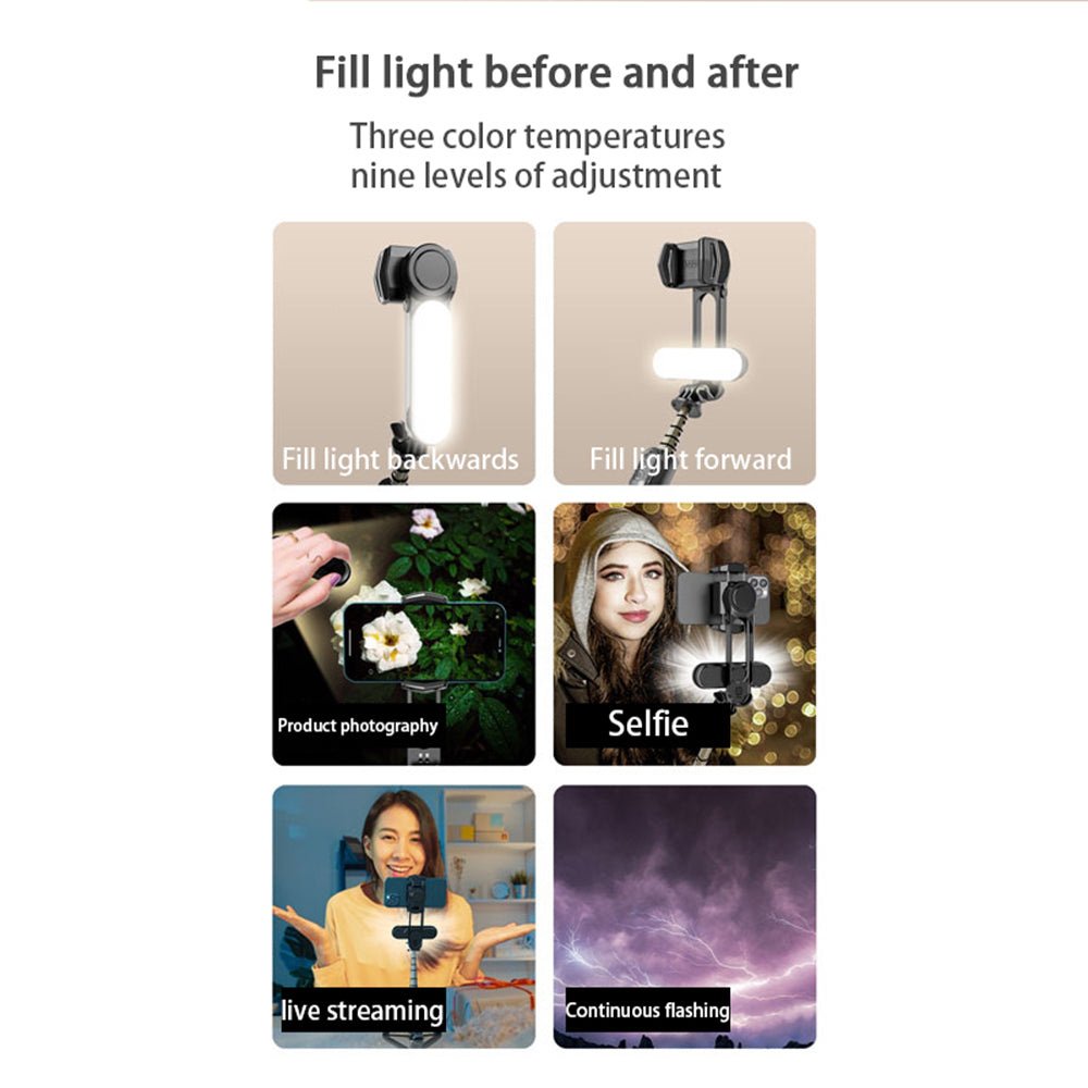 Selfie Stick Bluetooth Techsuit Q09, Univerzalan, Crn