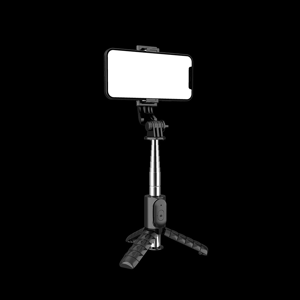 Selfie Stick Bluetooth Techsuit Q11, Univerzalan, Crn