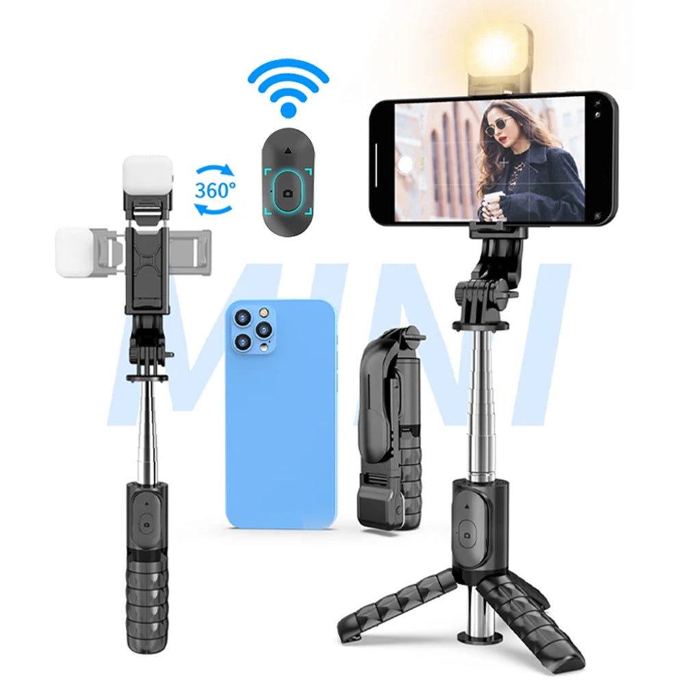 Selfie Stick Bluetooth Techsuit Q11s, Univerzalan, Crn