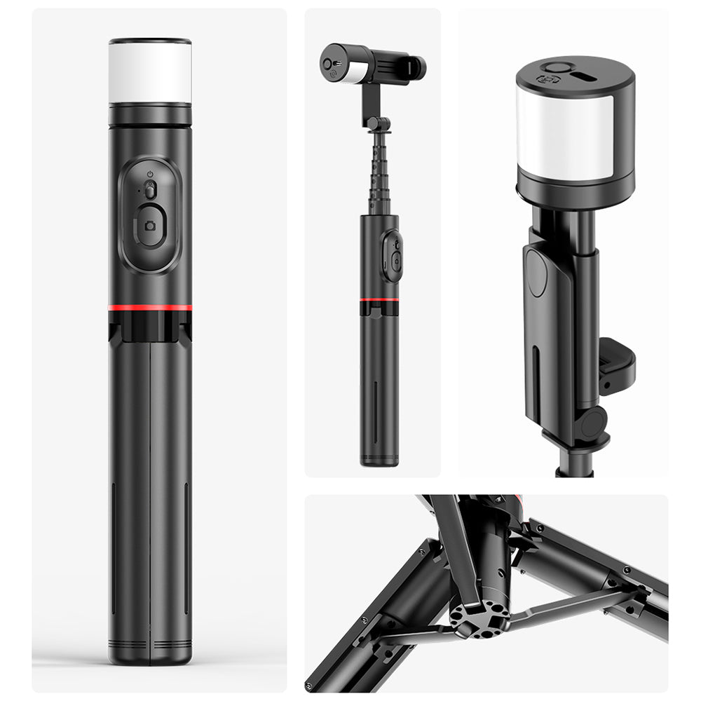 Selfie Stick Bluetooth Techsuit Q12S, Univerzalan, Crni