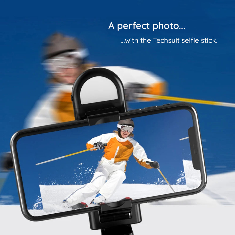 Selfie Stick Bluetooth Techsuit S01-S, Univerzalan, Crn