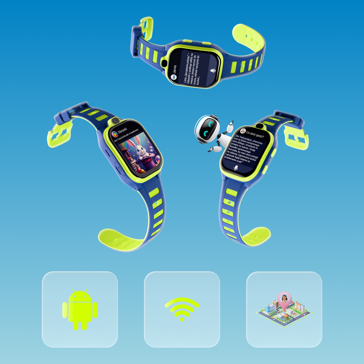Smartwatch Forever Kids Boost KW-530 Call, Plava