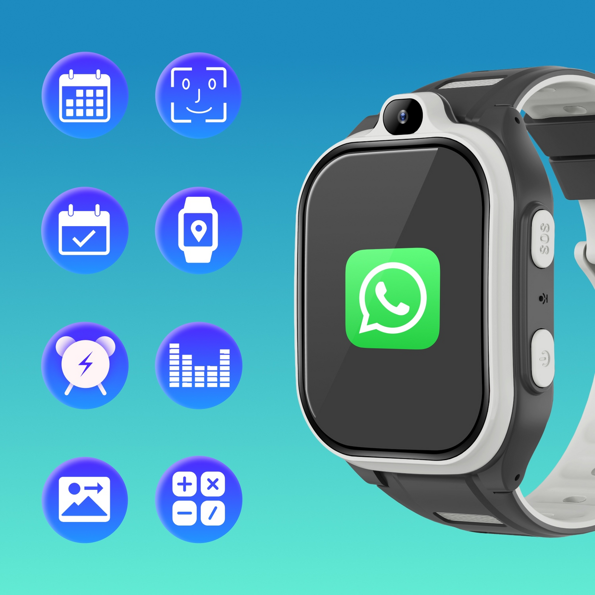 Smartwatch Forever Kids Boost KW-530 Call, Crna