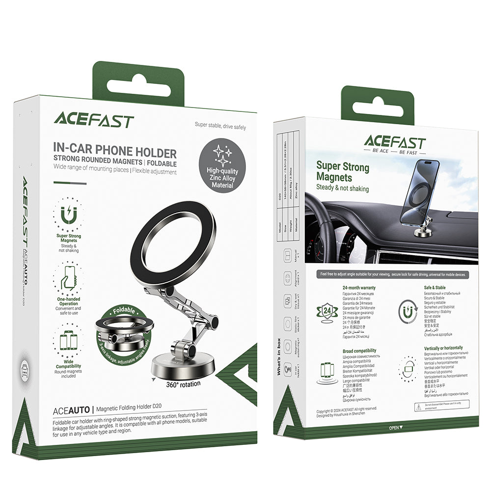 Auto Magnetni Držač Acefast D20, Univerzalan, Srebrni