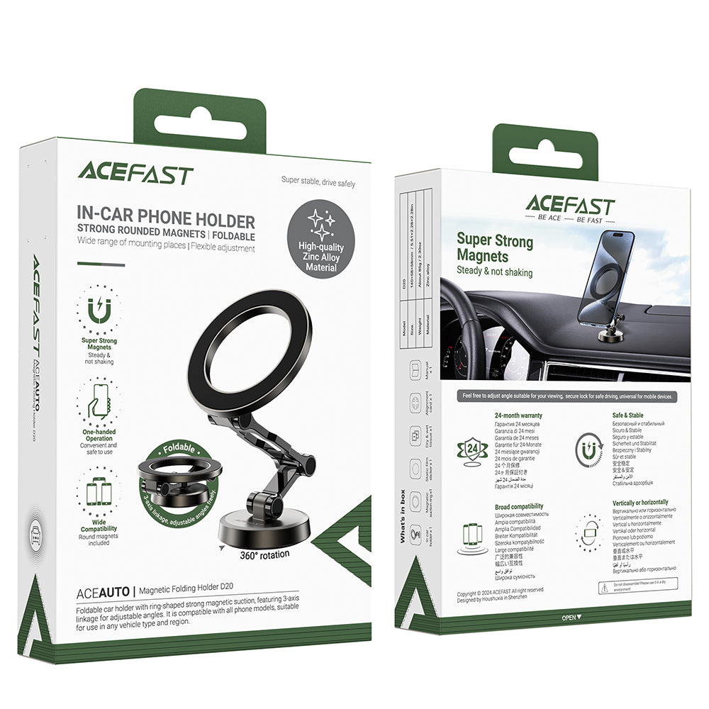 Auto Magnetni Držač Acefast D20, Univerzalan, Sivi
