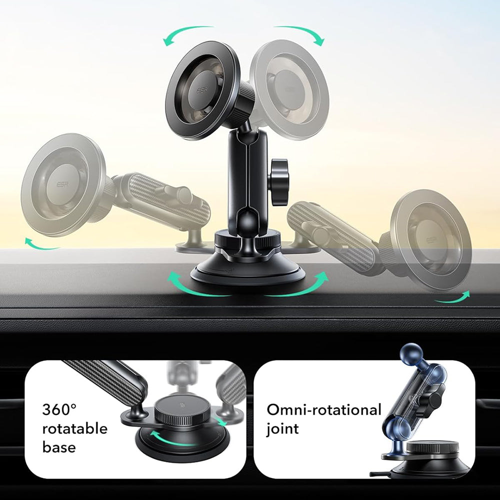 Auto Magnetni Držač ESR OmniLock Dash, Univerzalni, Crni