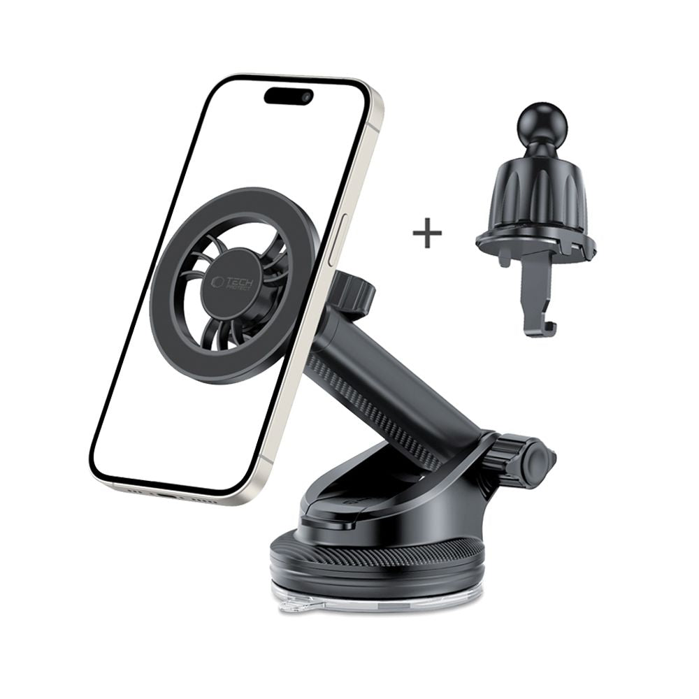 Auto Magnetni Držač Tech-Protect N56 2in1, Univerzalan, Crni