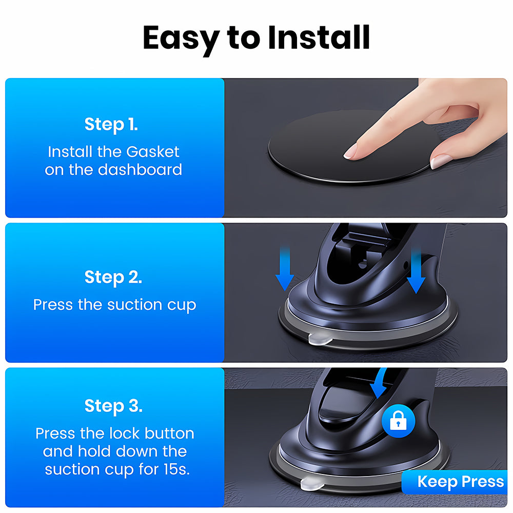 Auto Magnetni Nosac Techsuit S12, Univerzalan, Crni