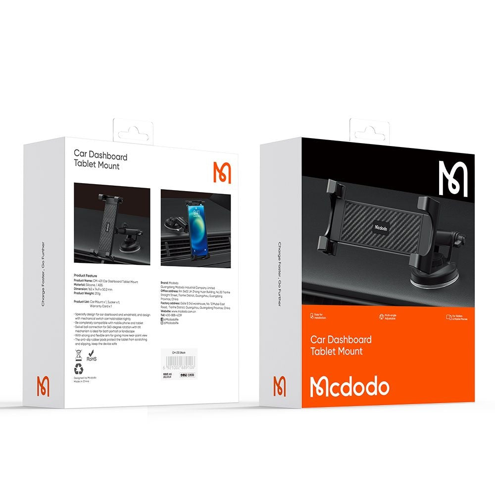 Auto nosač McDodo CM-4310 za Telefon / Tablet, 4.7inch - 12.9inch, Crni